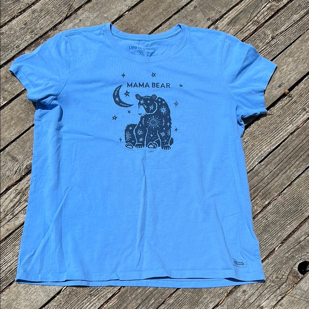 Life Is Good Sky Blue Mama Bear Tee